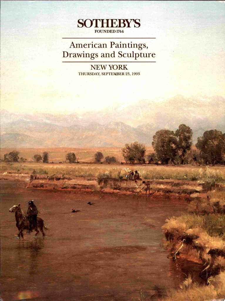 Sothebys September 1993 American Painting, Drawings & Sculpture