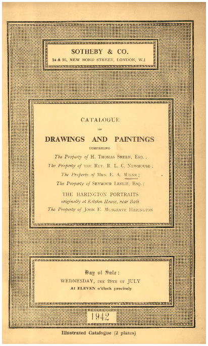 Sothebys July 1942 Drawings & Paintings (Digital only)