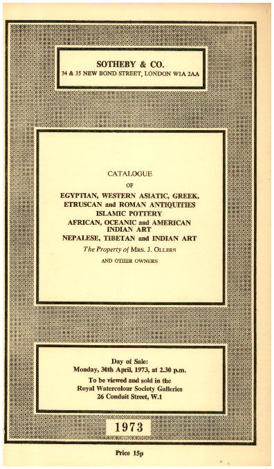 Sothebys April 1973 Egyptian,Western Asiatic,Greek, etc.(Digital only)