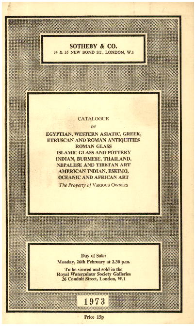 Sothebys February 1973 Egyptian,Western Asiatic,Greek, etc. (Digital only)