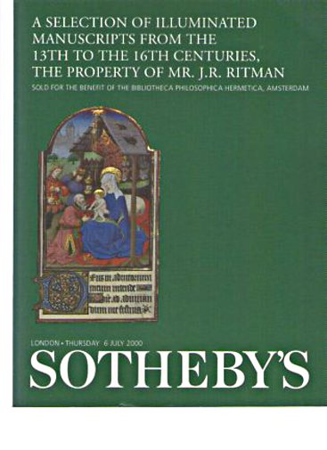 Sothebys July 2000 A selection of Illuminated Manuscripts - Mr JR Ritman