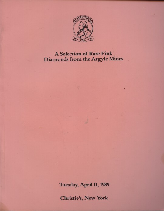 Christies April 1989 A Selection of Rare Pink Diamonds (Digital Only)