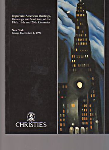 Christies December 1992 Important American Paintings 18th 19th & (Digital Only)