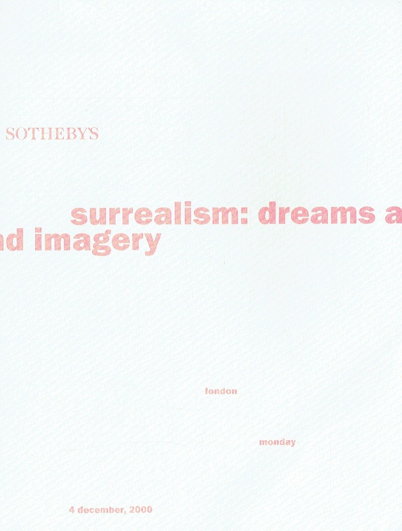 Sothebys December 2000 Surrealist Dreams & Imagery (Digital Only)