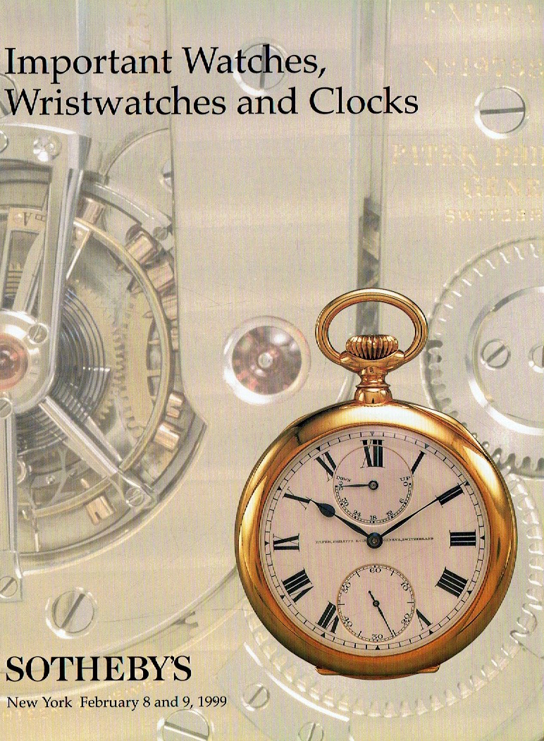 Sothebys February 1999 Important Watches, Wristwatches & Clocks (Digital Only)