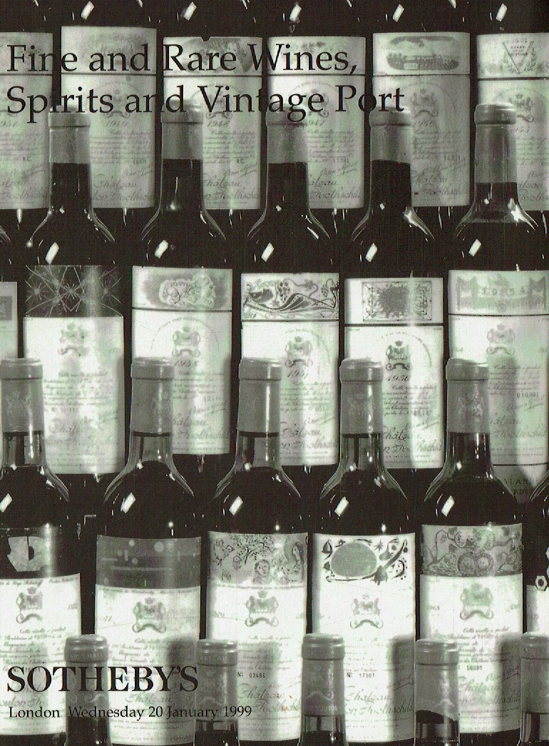 Sothebys January 1999 Fine & Rare Wines, Spirits and Vintage Port (Digital Only