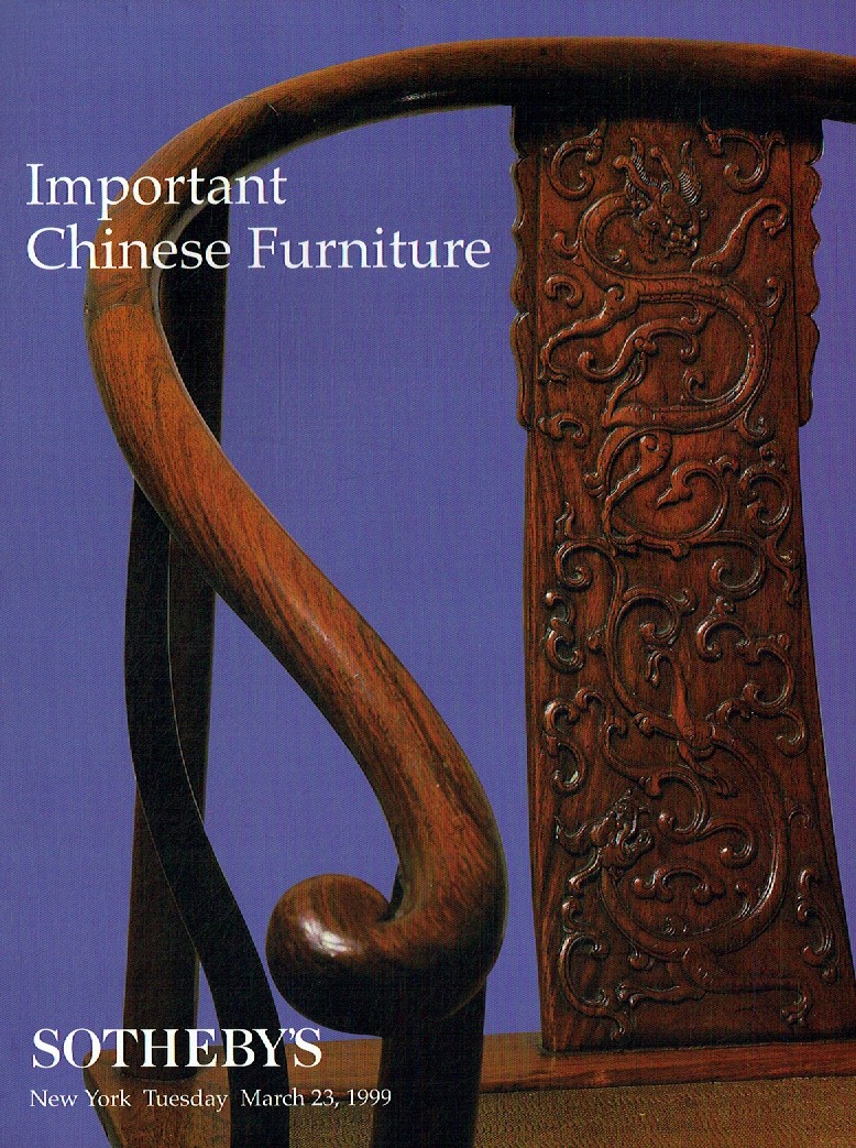 Sothebys March 1999 Important Chinese Furniture (Digital Only)