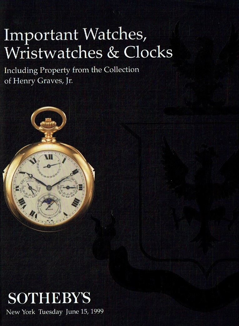 Sothebys June 1999 Important Watches, Wristwatches & Clocks inclu (Digital Only