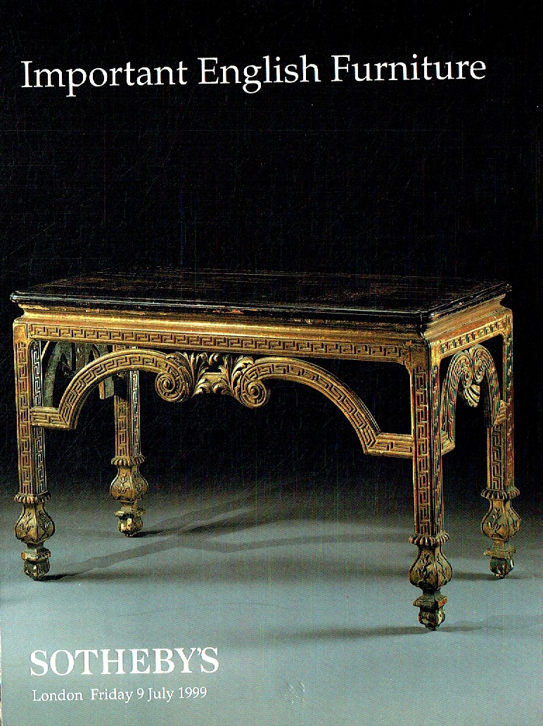 Sothebys July 1999 Important English Furniture (Digital Only)