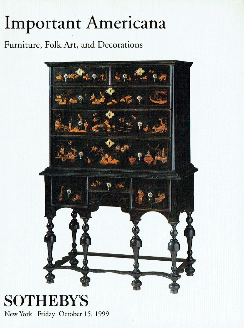 Sothebys October 1999 Important Americana. Furniture, Folk Art an (Digital Only