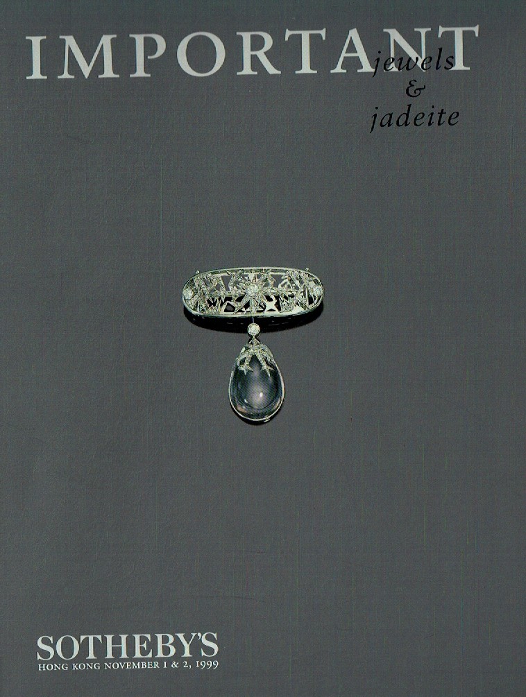 Sothebys & 2nd November 1999 Important Jewels & Jadeite (Digital Only)