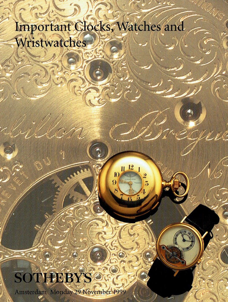 Sothebys November 1999 Important Clocks, Watches & Wristwatches (Digital Only)