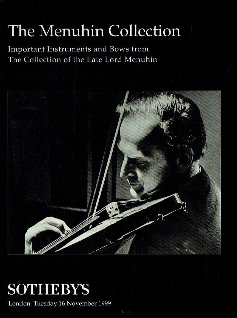 Sothebys November 1999 The Menuhin Collection Important Instrumen (Digital Only