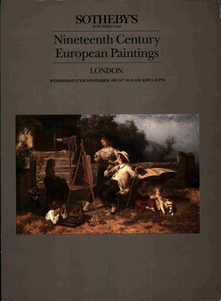 Sothebys November 1985 19th Century European Paintings (Digital Only)