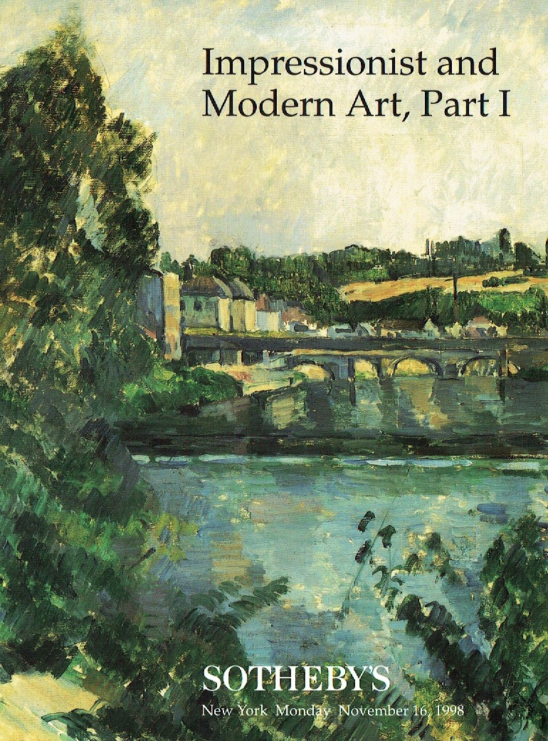 Sothebys November 1998 Impressionist & Modern Art , Part I (Digital Only)