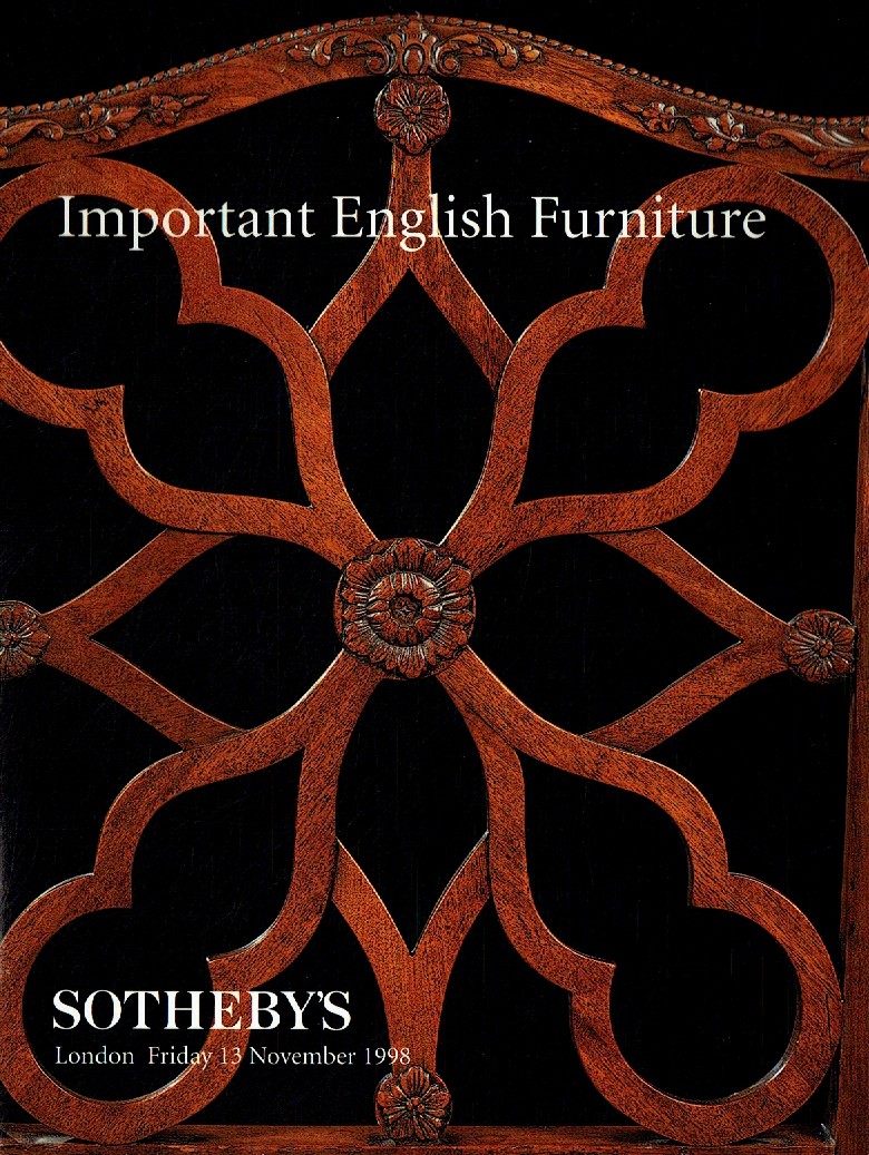 Sothebys November 1998 Important English Furniture (Digital Only)