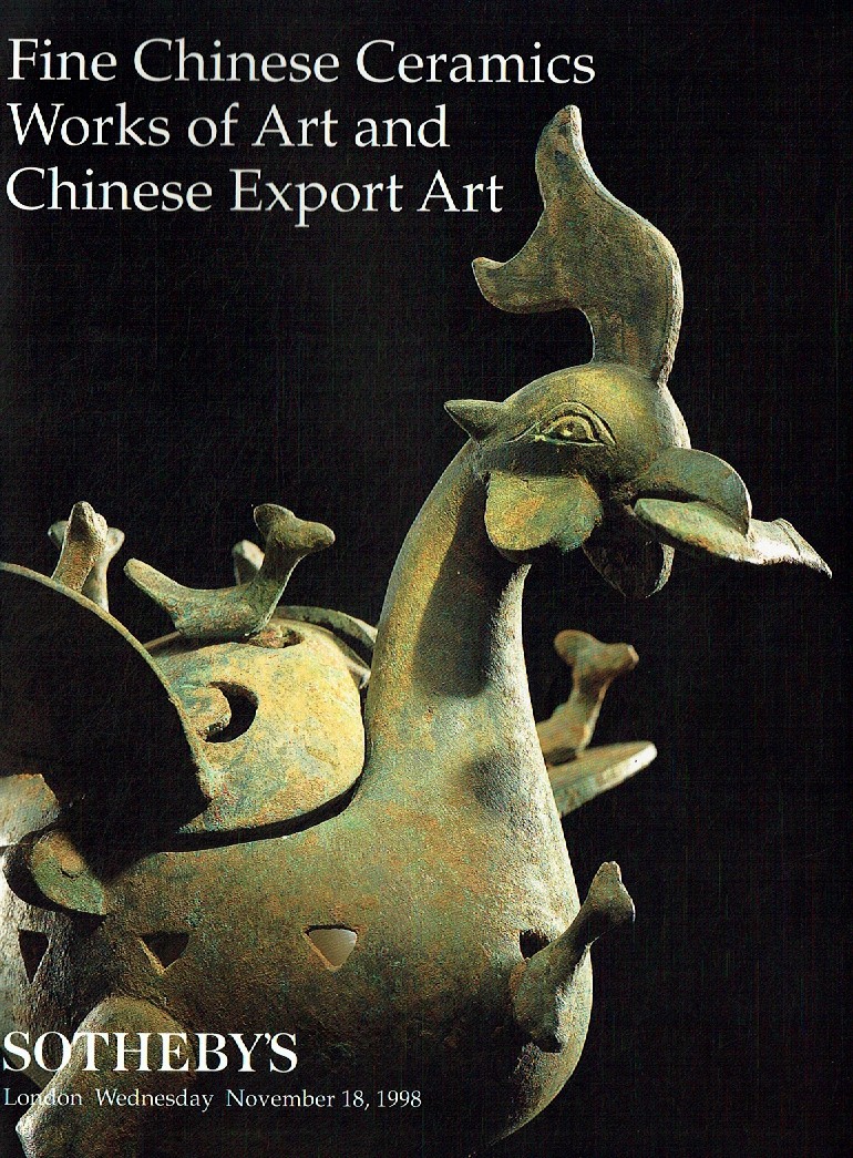 Sothebys November 1998 Fine Chinese Ceramics, Works of Art & Chin (Digital Only