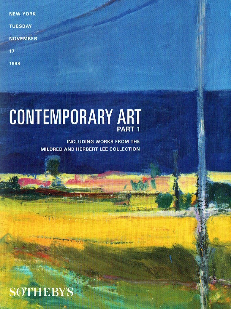 Sothebys November 1998 Contemporary Art Part I including Works fr (Digital Only