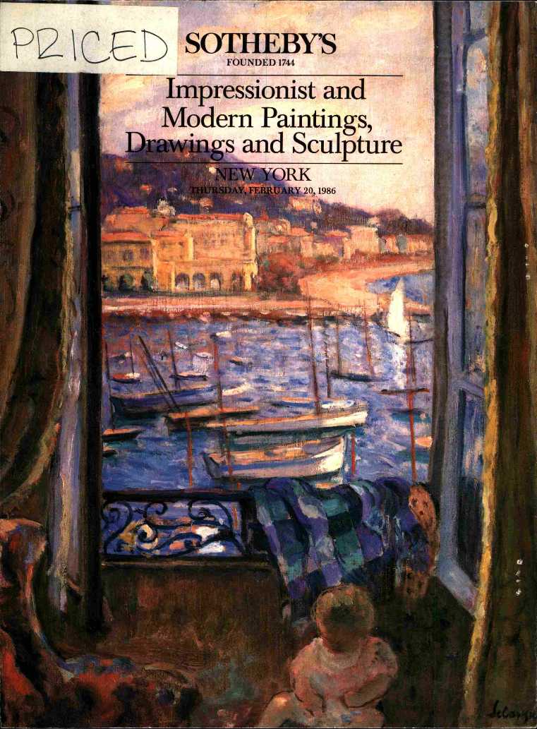 Sothebys February 1986 Impressionist & Modern Paintings, Drawings (Digital Only