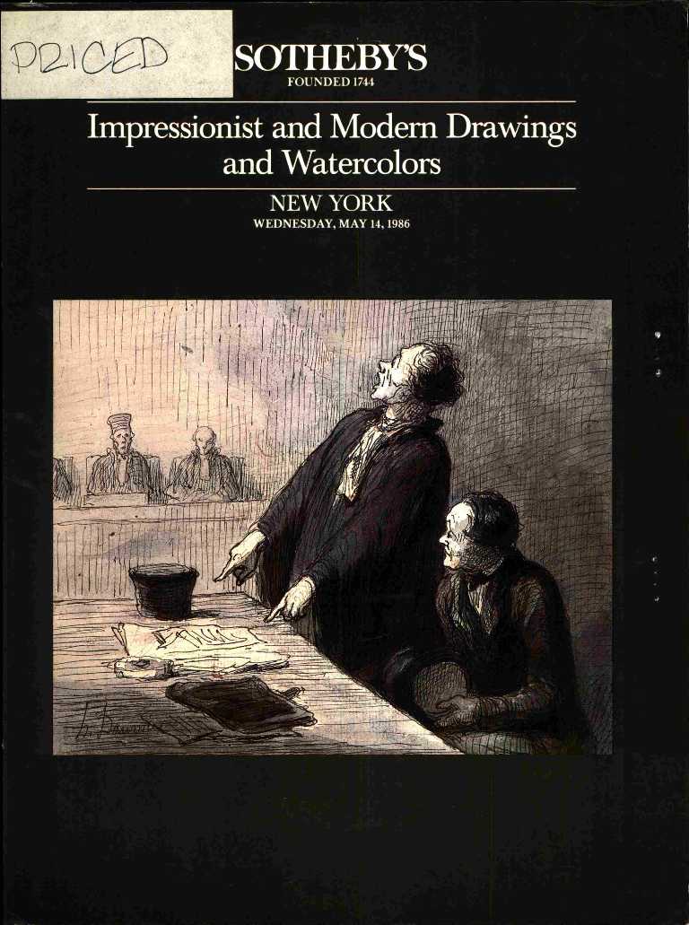 Sothebys May 1986 Impressionist & Modern Drawings, Watercolour (Digital Only)