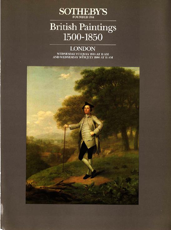 Sothebys July 1986 British Paintings 1500-1850 (Digital Only)