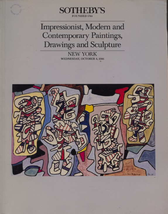 Sothebys October 1986 Impressionist, Modern & Contemporary Painti (Digital Only