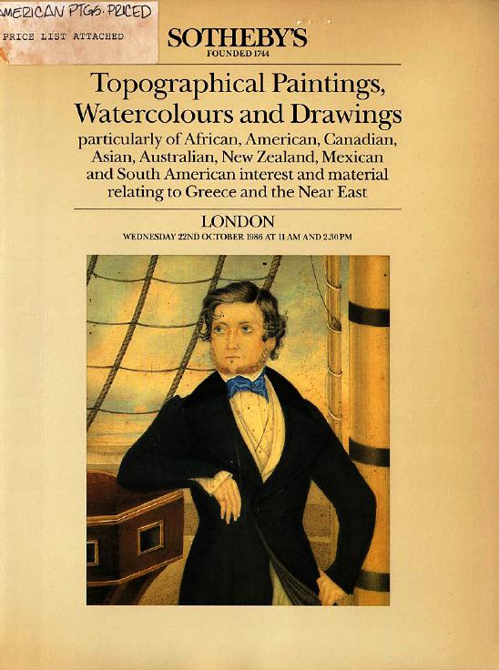 Sothebys October 1986 Topographical Paintings, Watercolours & Dra (Digital Only