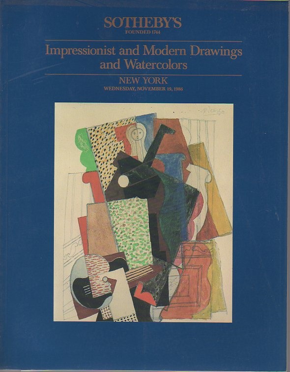 Sothebys November 1986 Impressionist and Modern Drawings and Wate (Digital Only