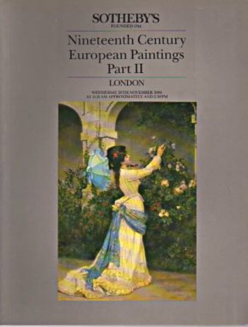 Sothebys November 1986 Nineteenth Century European Paintings Part (Digital Only