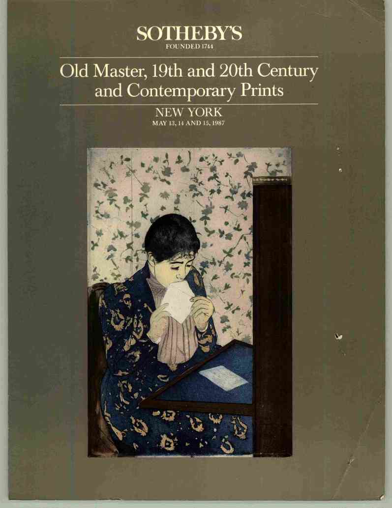 Sothebys May 1987 Old Master, 19th & 20th Century and (Digital Only)