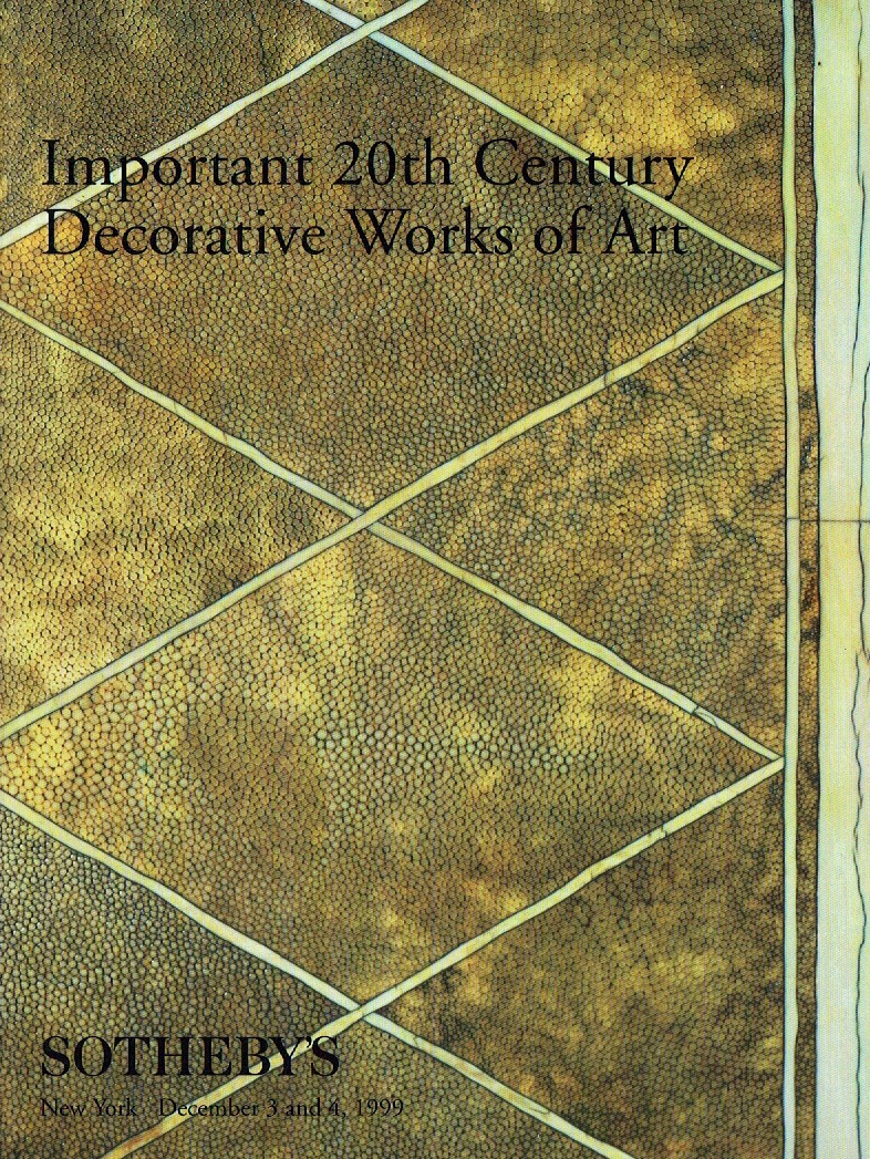 Sothebys & 4th December 1999 Important 20th Century Decorative Wo (Digital Only