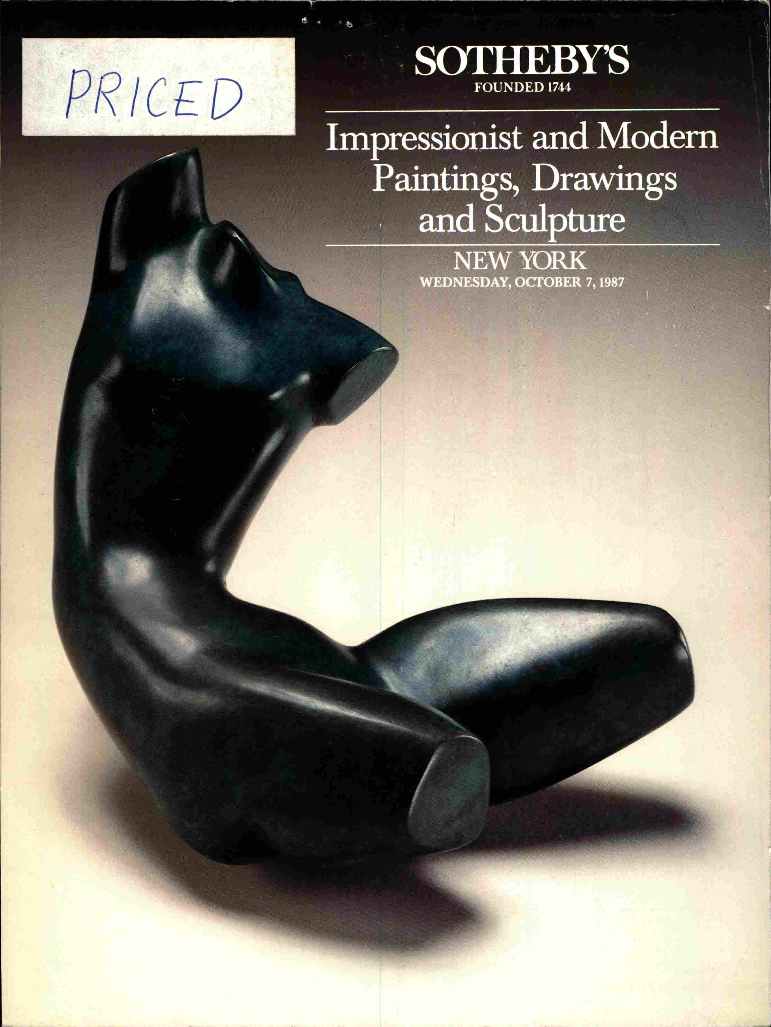 Sothebys October 1987 Impressionist & Modern Paintings, Drawings (Digital Only)