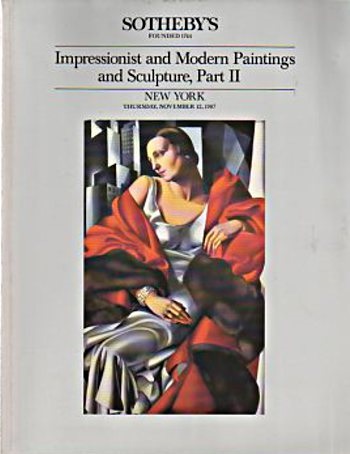 Sothebys November 1987 Impressionist and Modern Paintings and Scu (Digital Only