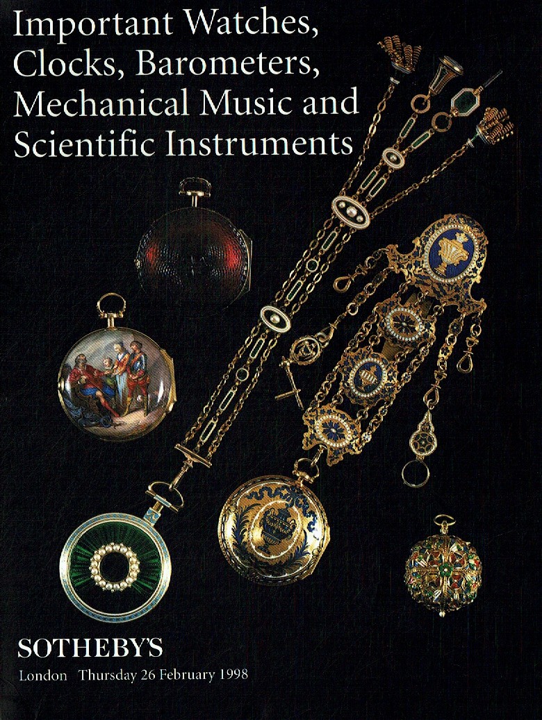 Sothebys February 1998 Important Watches, Clocks Barometers, Mech (Digital Only