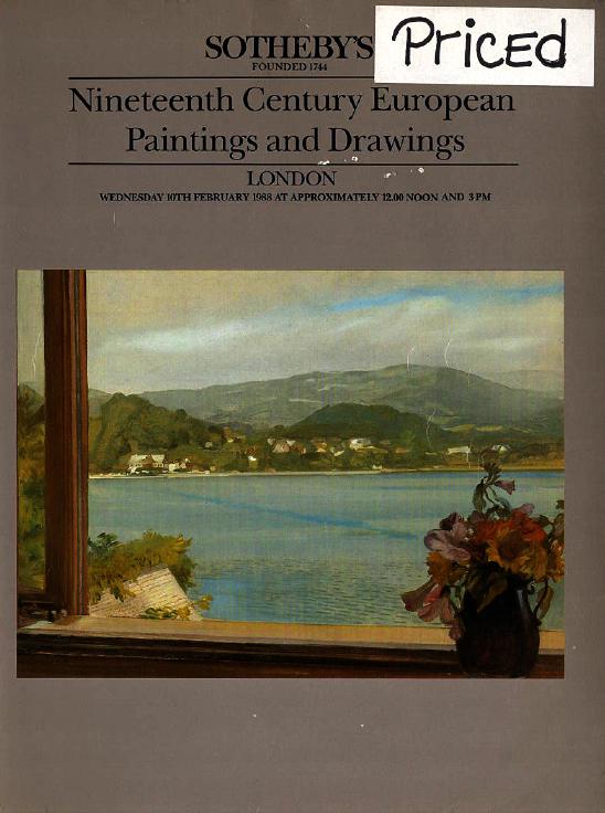 Sothebys February 1988 19th Century European Paintings & Drawings (Digital Only