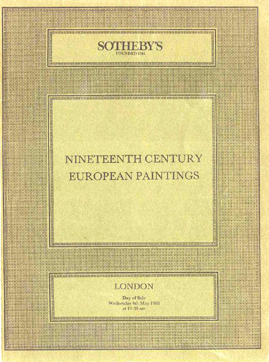 Sothebys May 1988 Nineteenth Century European Paintings (Digital Only)