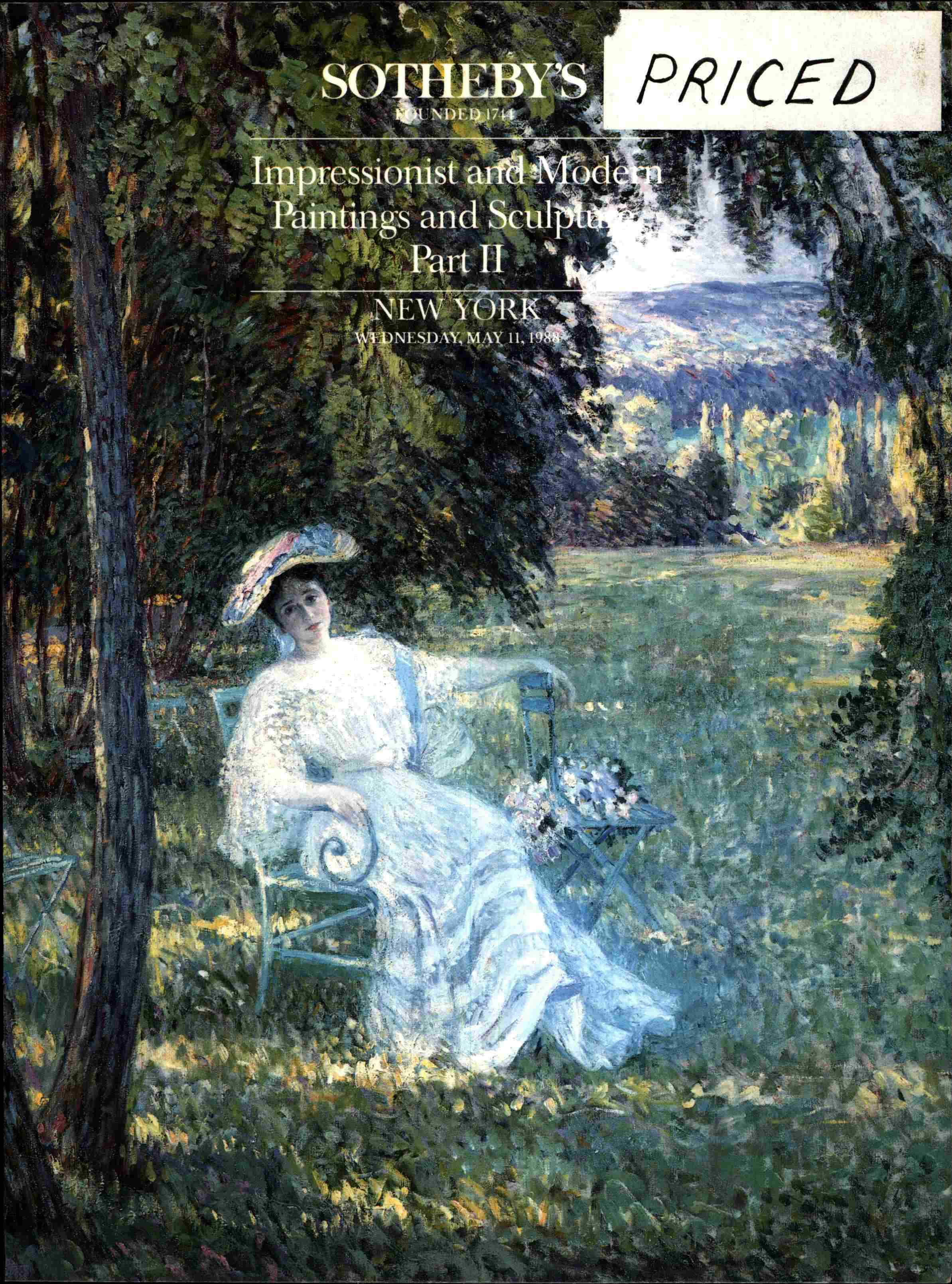 Sothebys May 1988 Impressionist & Modern Paintings and Sculpture (Digital Only)