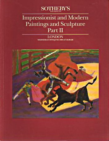 Sothebys June 1988 Impressionist and Modern Paintings and Sculptu (Digital Only