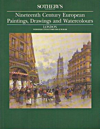 Sothebys October 1988 19th Century European Paintings, Drawings & (Digital Only