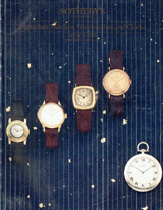 Sothebys & 18th February 1989 Important Watches, Wristwatches & C (Digital Only