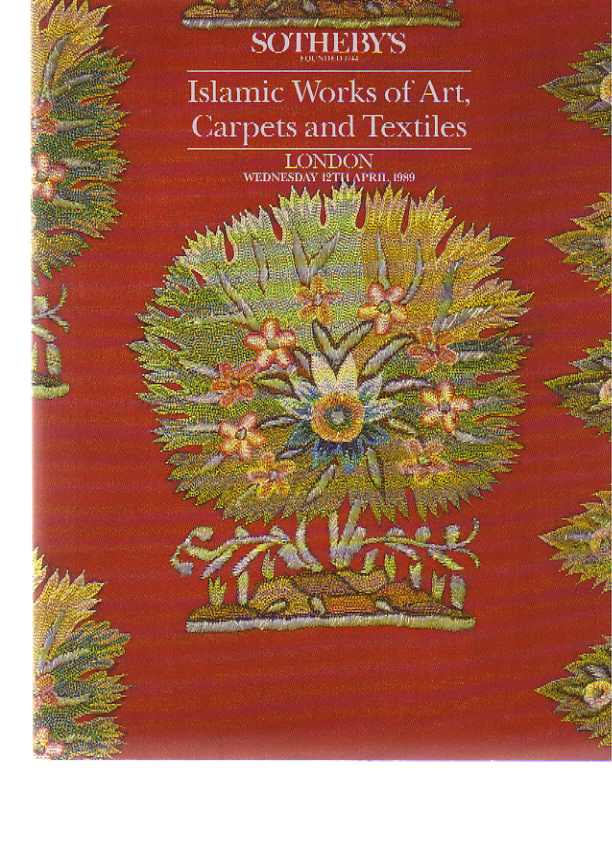 Sothebys April 1989 Islamic Works of Art, Carpets & Textiles (Digital Only)