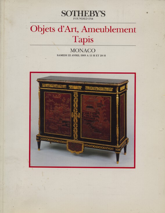 Sothebys April 1989 French Furniture, Works of Art & Carpets (Digital Only)