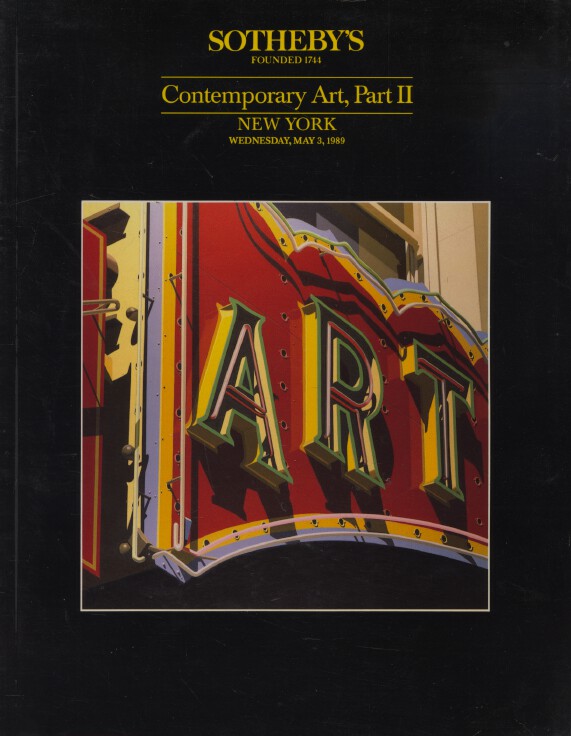 Sothebys May 1989 Contemporary Art Part II (Digital Only)