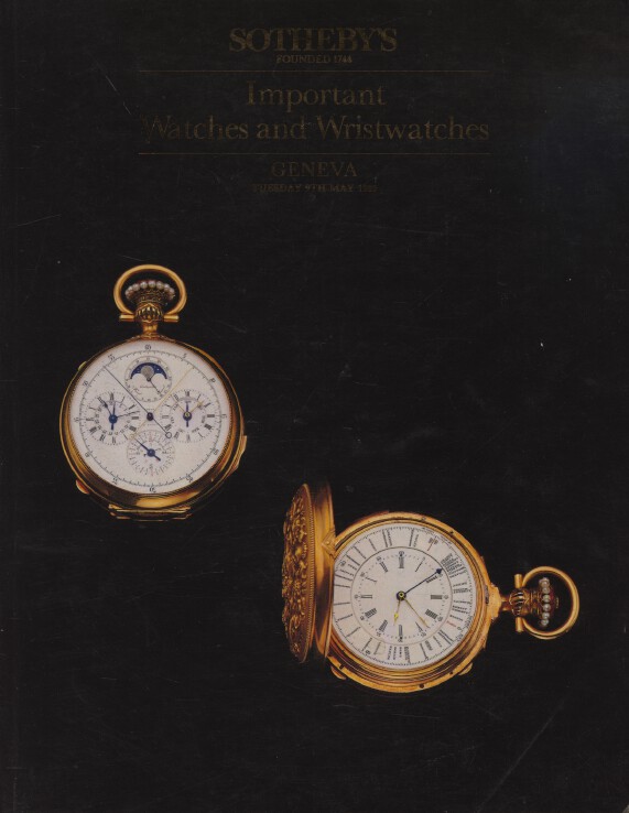 Sothebys May 1989 Important Watches & Wristwatches (Digital Only)