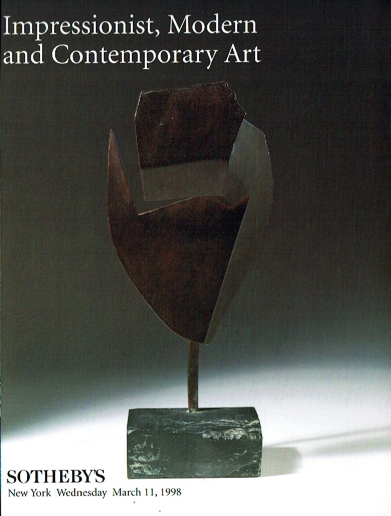 Sothebys March 1998 Impressionist, Modern and Contemporary Art (Digital Only)