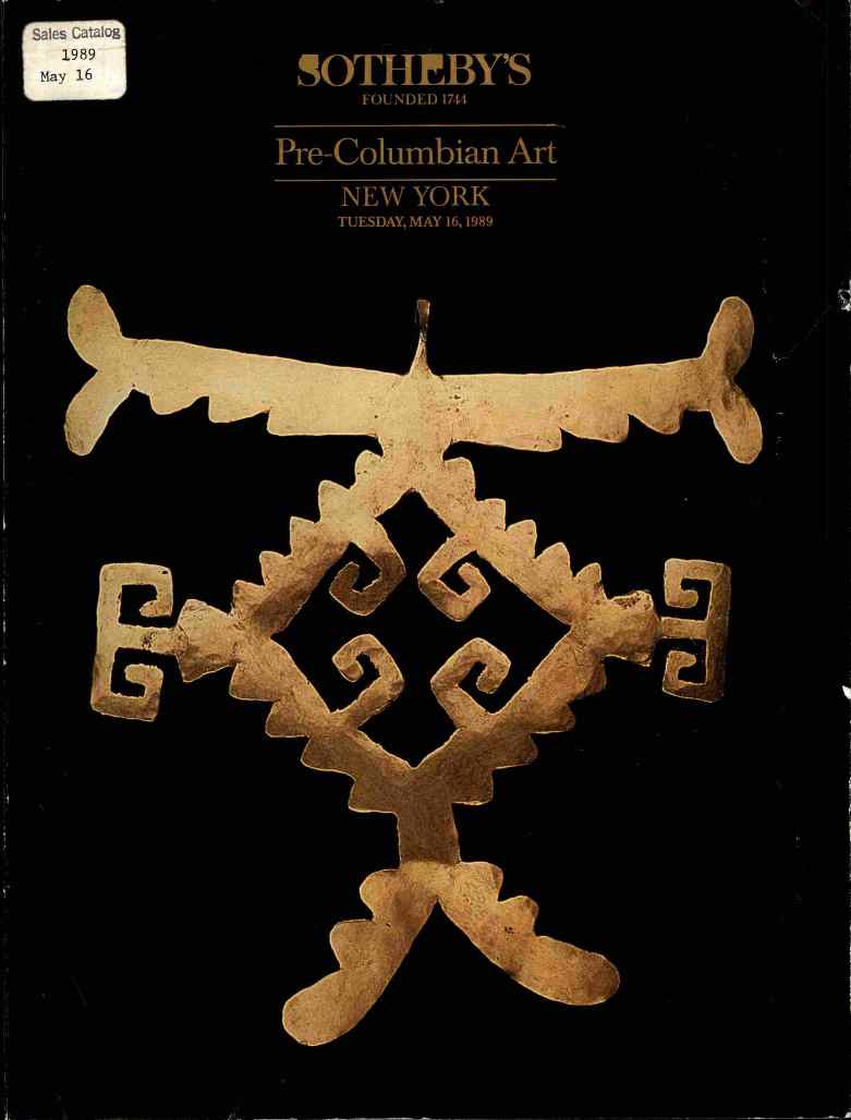 Sothebys May 1989 Pre-Columbian Art (Digital Only)