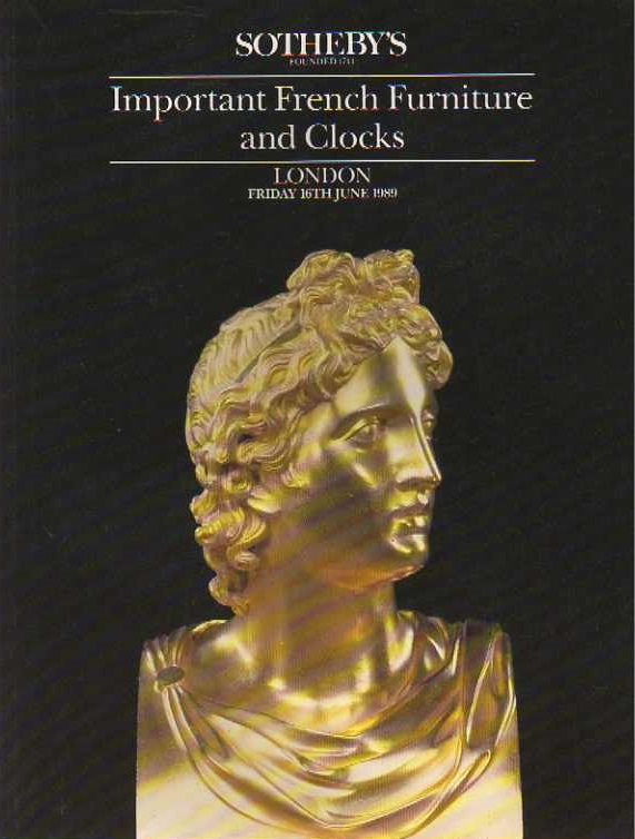 Sothebys June 1989 Important French Furniture & Clocks (Digital Only)