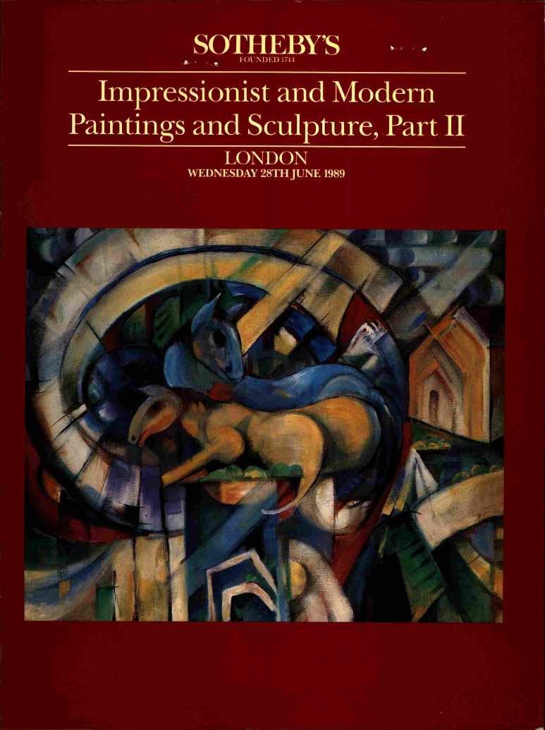 Sothebys June 1989 Impressionist & Modern Paintings and Sculptur (Digital Only)