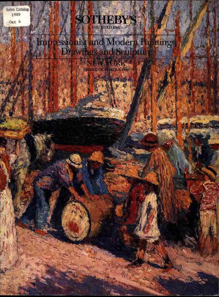 Sothebys October 1991 Impressionist & Modern Paintings, Drawings (Digital Only)