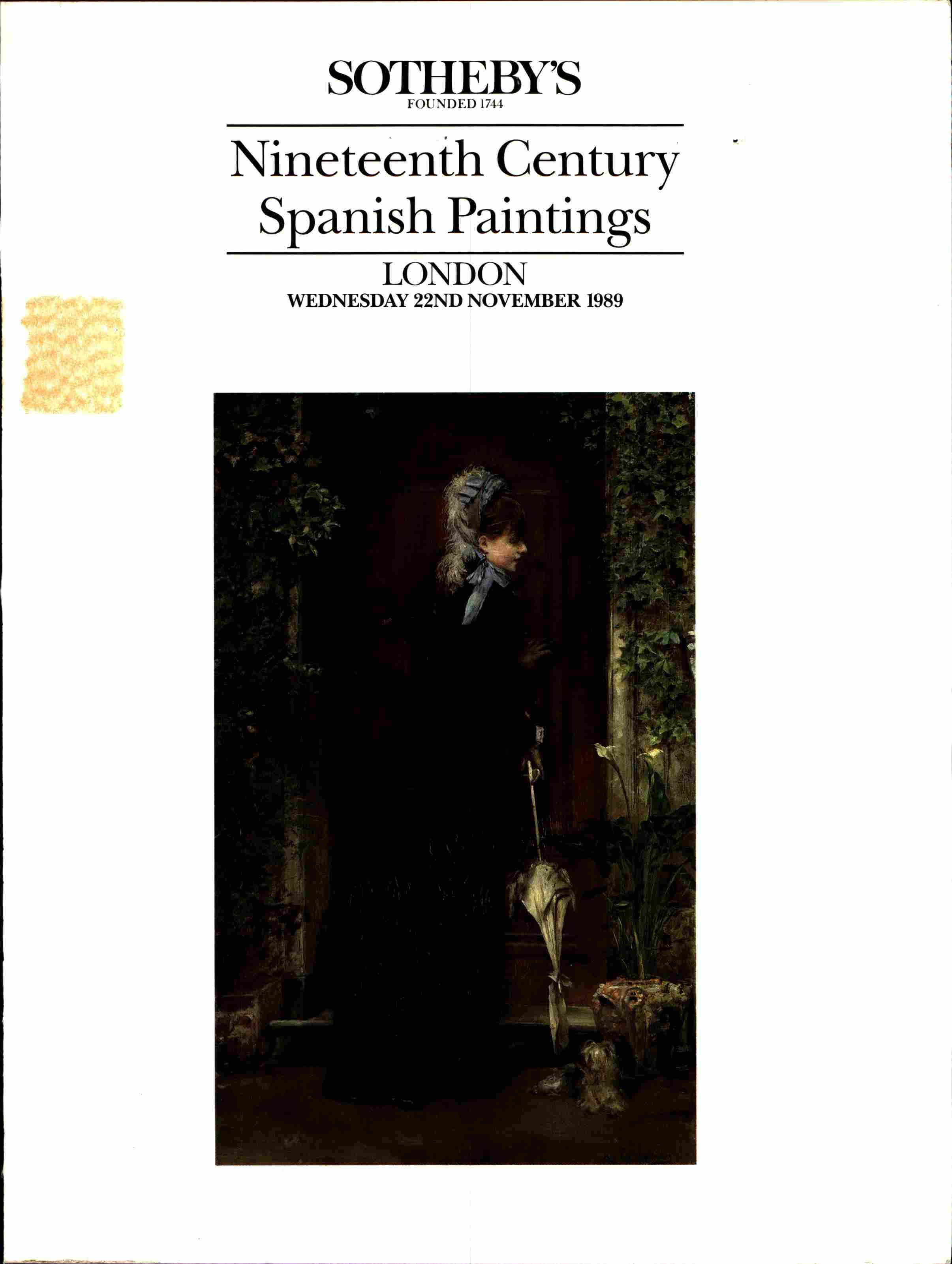 Sothebys November 1989 19th Century Spanish Paintings (Digital Only)